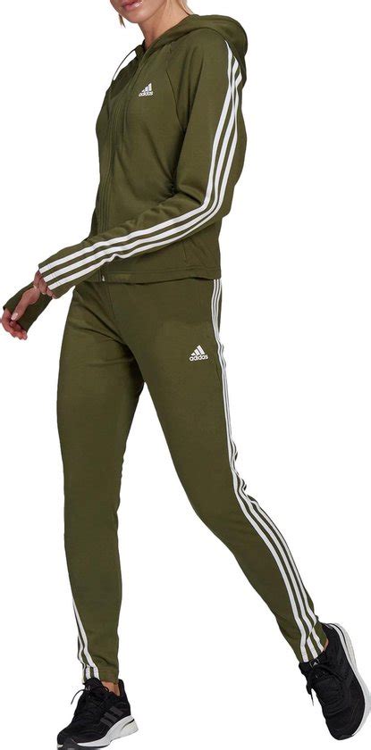 adidas legergroen trainingspak|Adidas trainingspak dames.